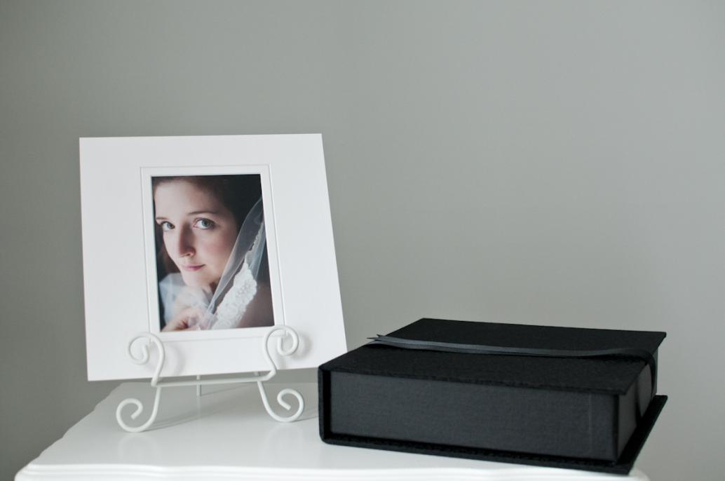10"x10" professionally mounted print and portfolio box.